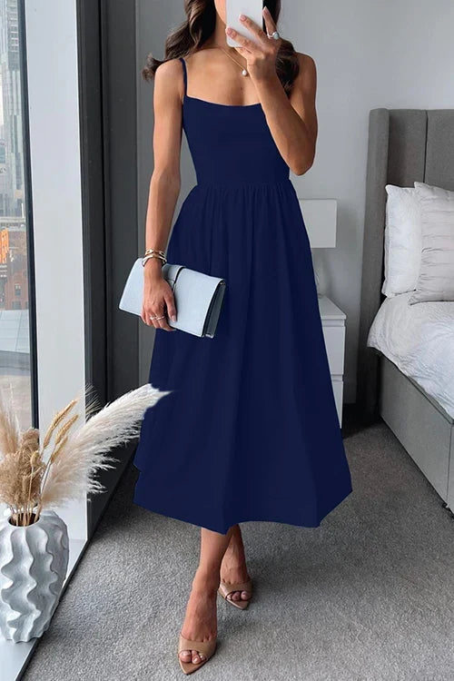 Isadora Satin Midi Dress Multi 7