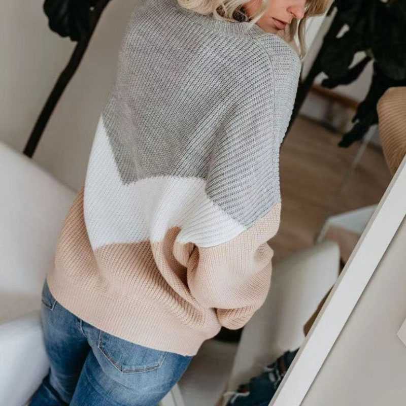 Margot Oversized Sweater in Beige Red 6
