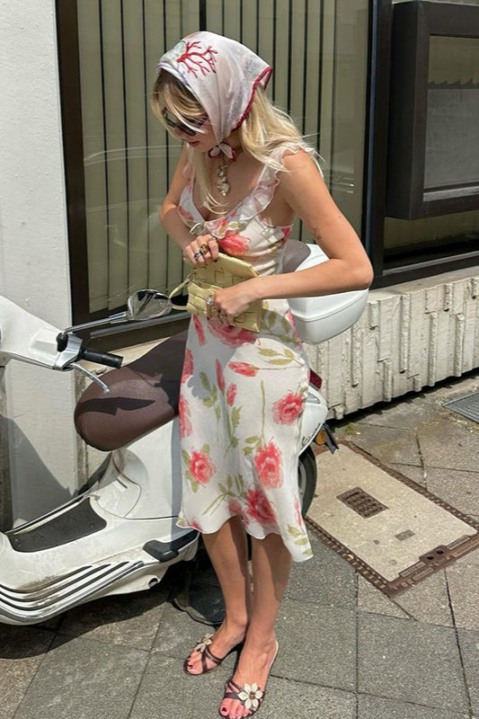Margot Floral Cami Dress Light Apricot 9