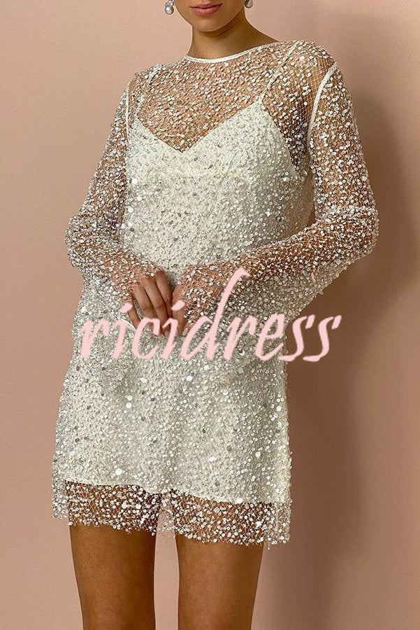 Celestine Sequin Mini Dress Black 9