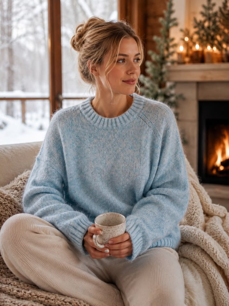 Celeste Mohair Sweater Blue 1