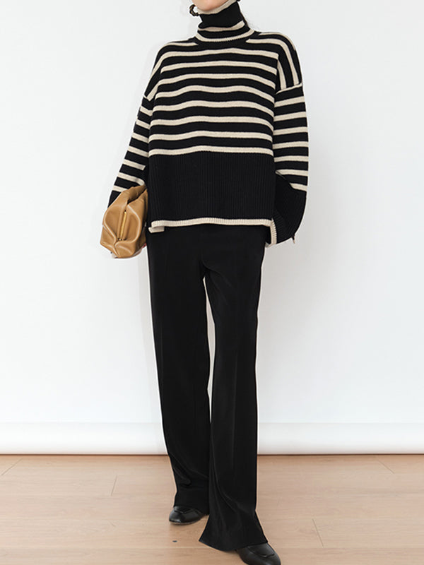 Margot Contrast Knit Sweater APRICOT 4