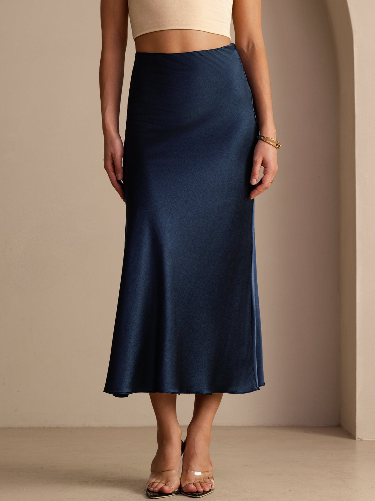 Margot Silk Maxi Skirt Black 10
