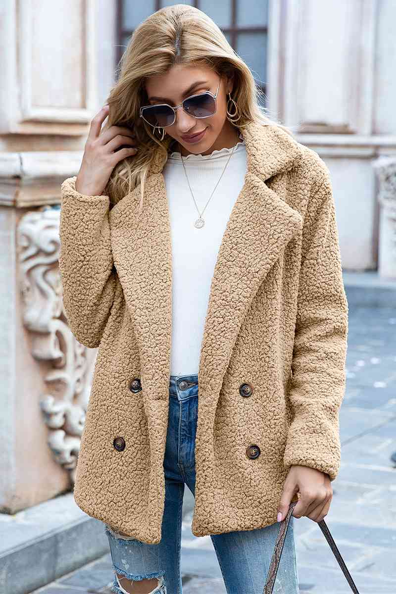 Margot Sherpa Collar Coat Coffee Brown 2