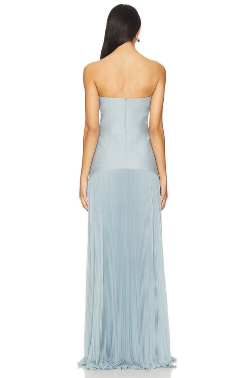 Sunniva Satin Midi Dress in Periwinkle Blue 1