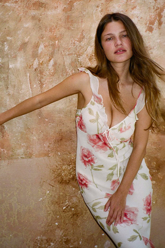 Margot Floral Cami Dress Light Apricot 6