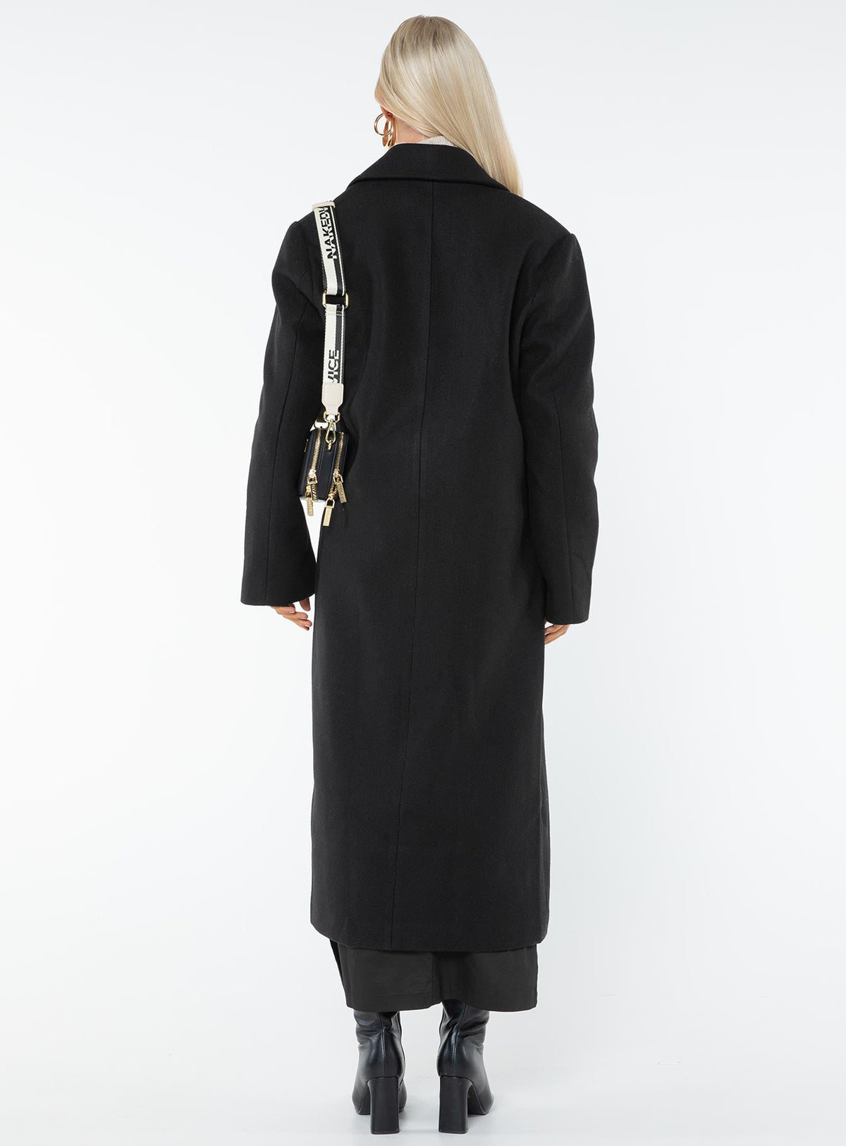 Olsen Wool Coat in Black Black 6