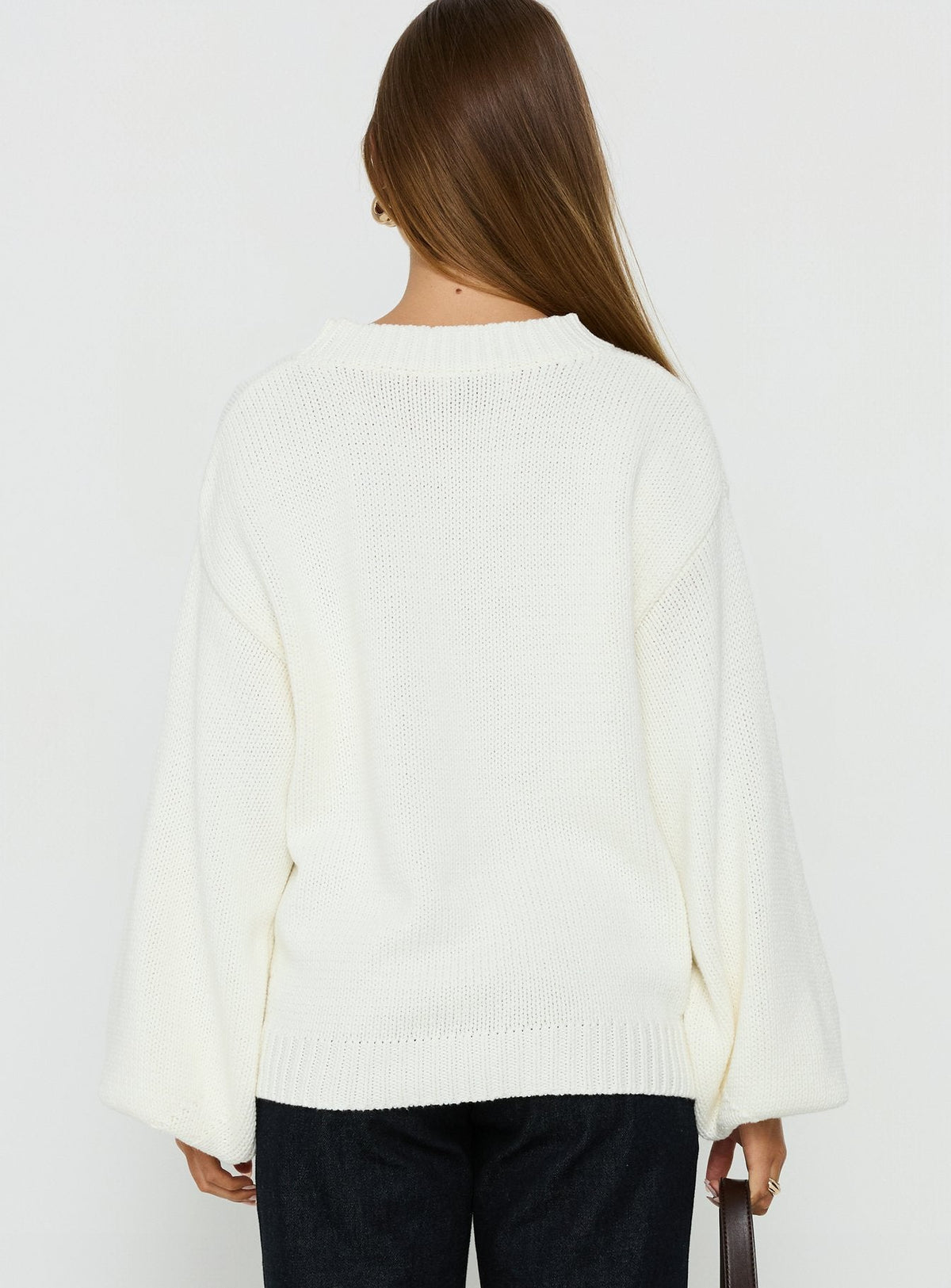 Harmony Knit Sweater in Cream White 5