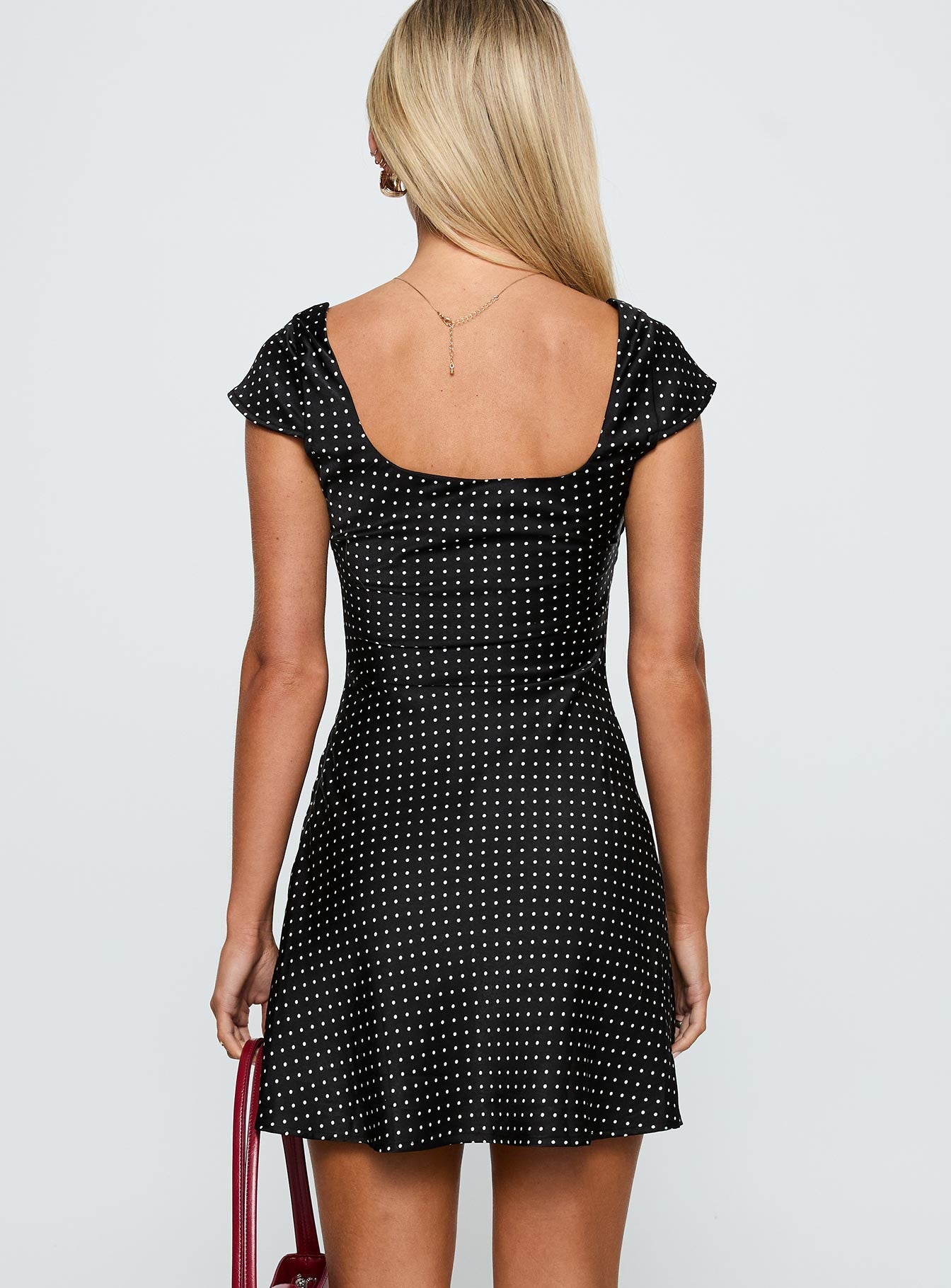 Lucienna Polka Dot Mini Dress Black / white 5