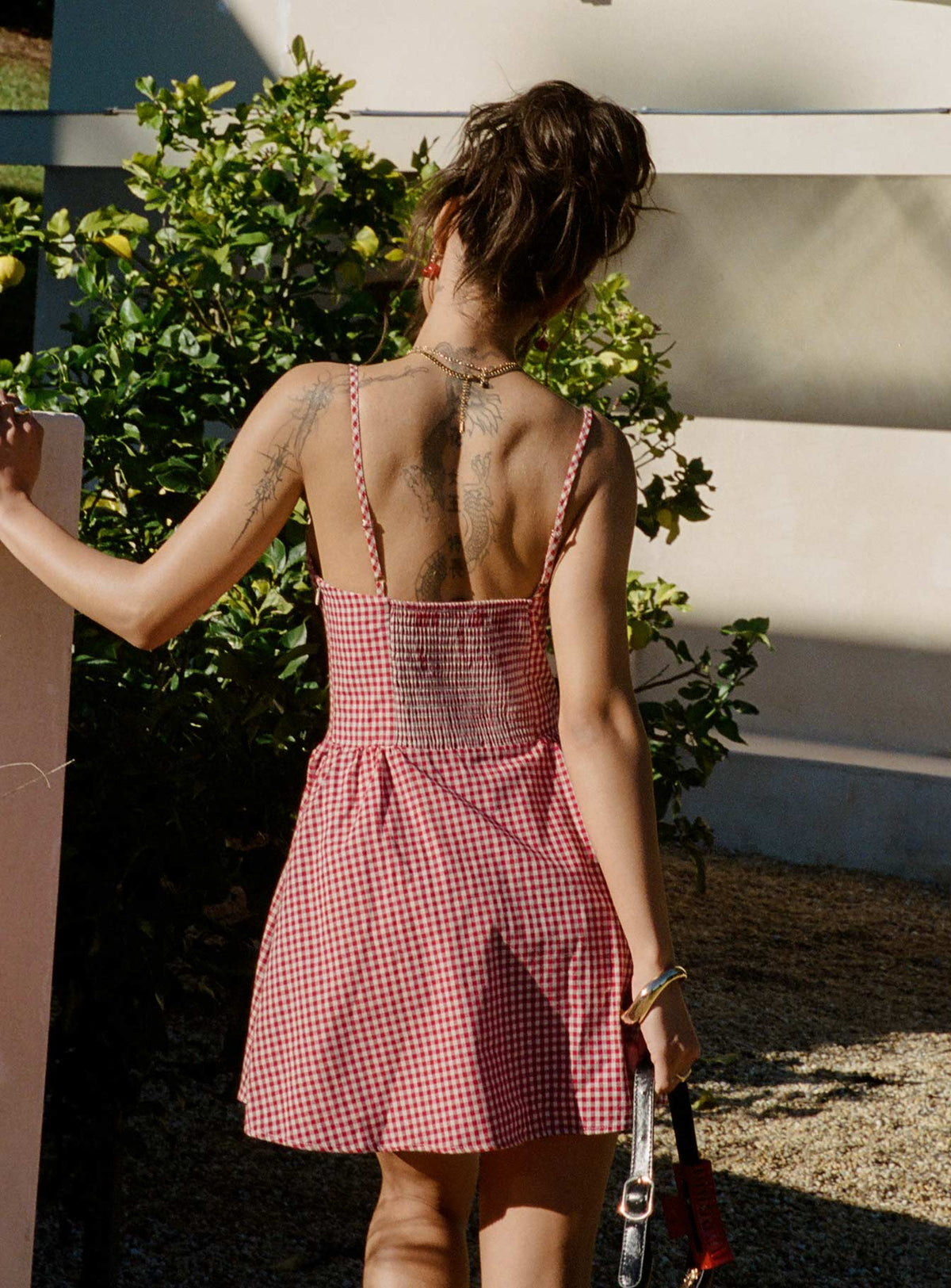 Toulouse Gingham Mini Dress Red Gingham 4