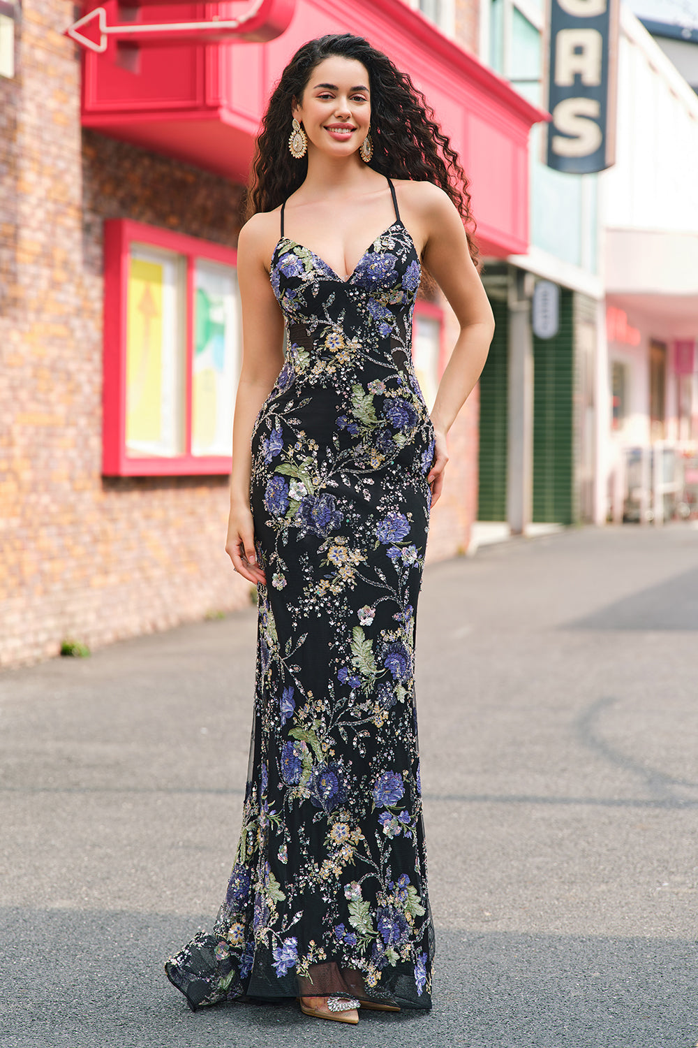 Arabella Sequin Mermaid Gown Lilac 9