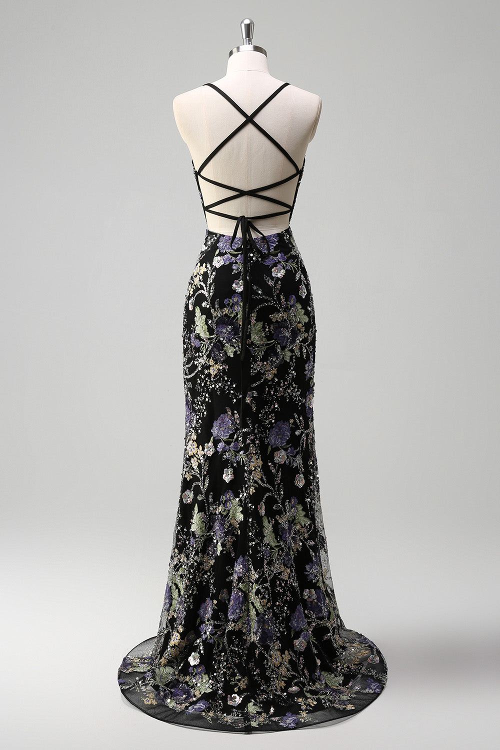 Arabella Sequin Mermaid Gown Lilac 8