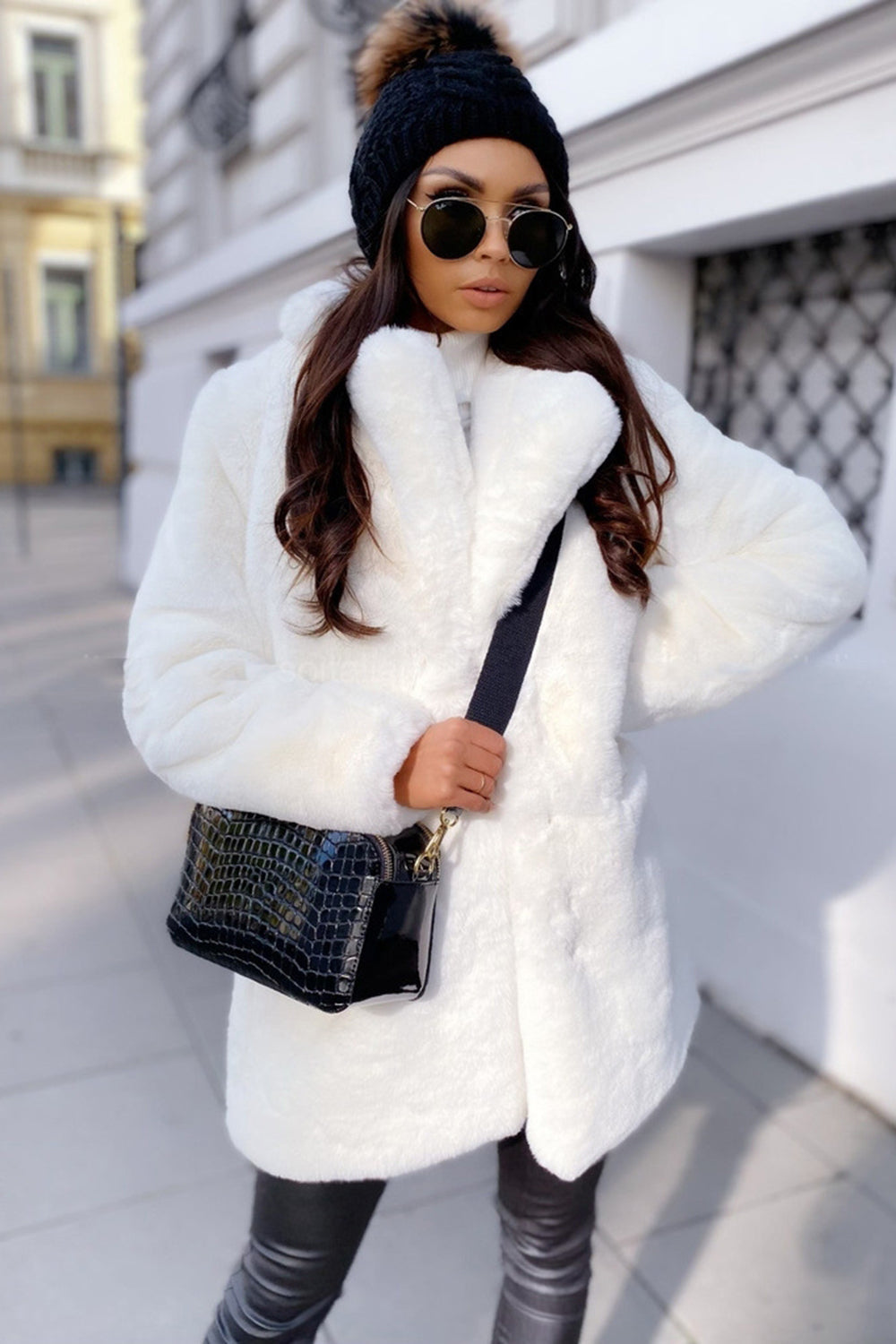 Arabella Faux Fur Coat Pink 1