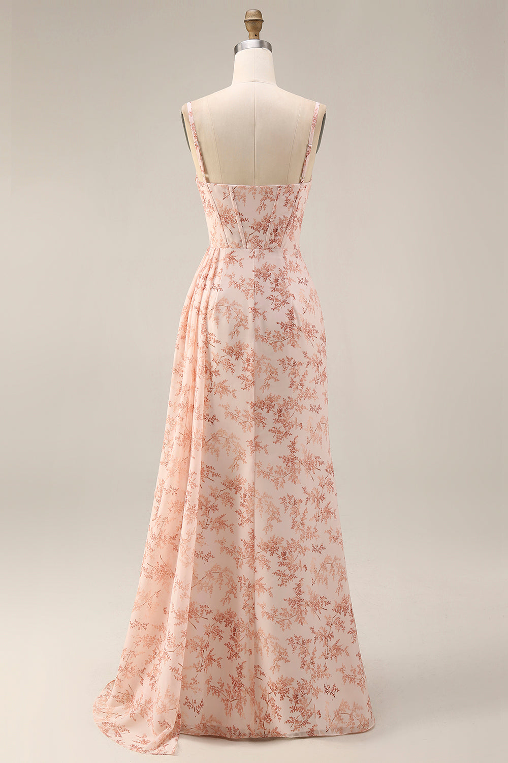 Isolde Chiffon Mermaid Dress Pink 8