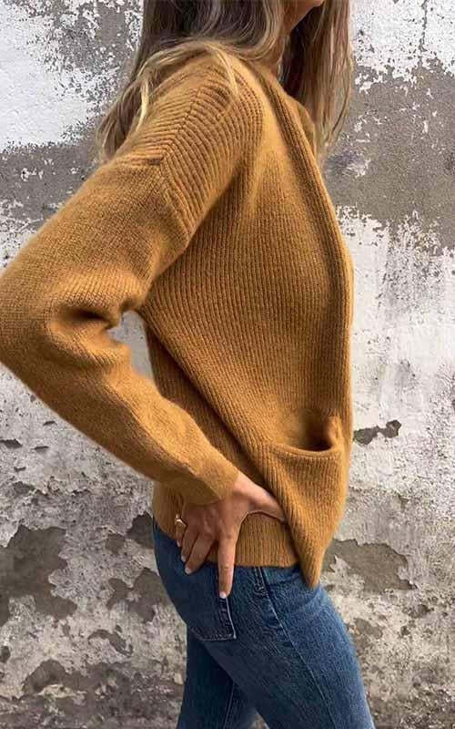 Margot Knit Cardigan Jacket Dark Orange 5