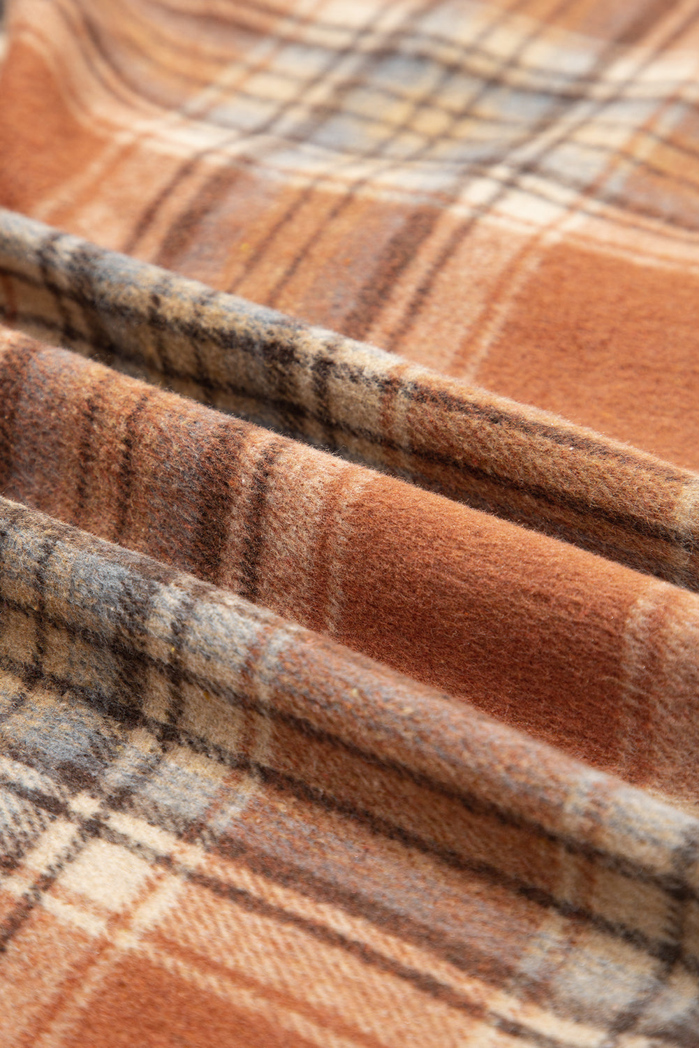 Alessia Plaid Shacket Dress Brown 8