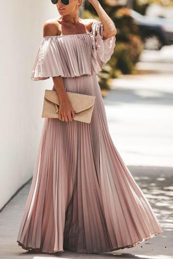 Arabella Ruffle Tiered Maxi Dress pink 7