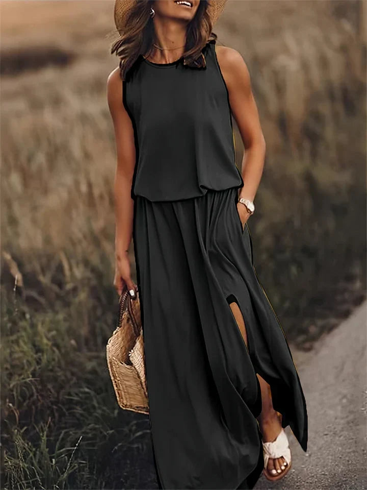 Eleanor Satin Maxi Dress Multi 12