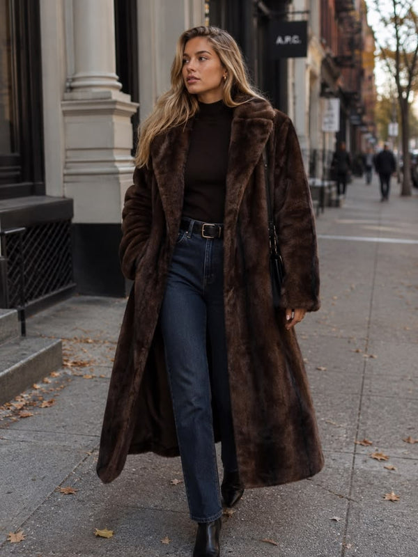 Margot Faux Fur Longline Coat
