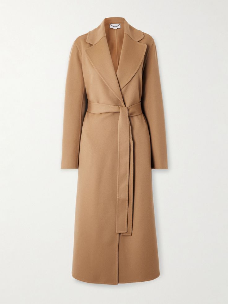Stella Wool Coat with Belted Waist Brown 1