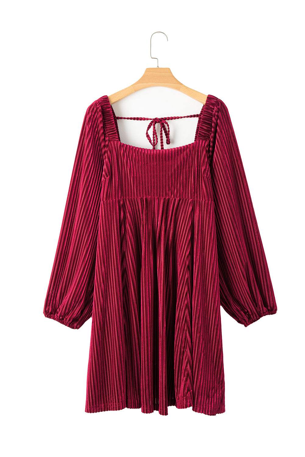 Margot Long Sleeve Mini Dress in Burgundy Burgundy 7