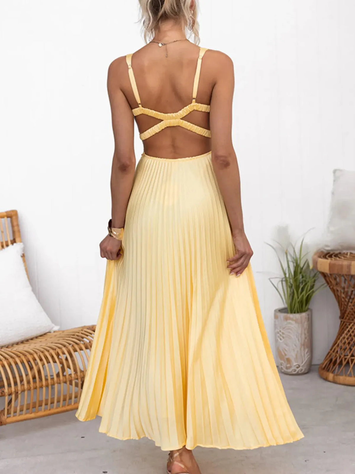Margot Pleated Maxi Dress Multi 4