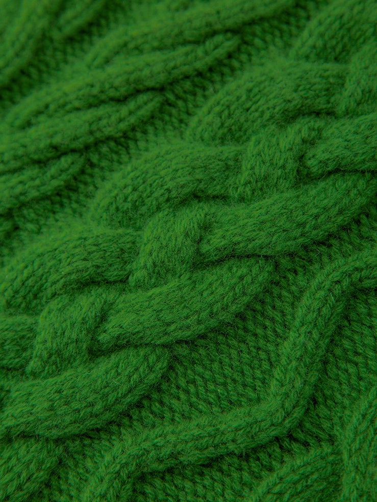 Margot Cable Knit Sweater Reed Green 5