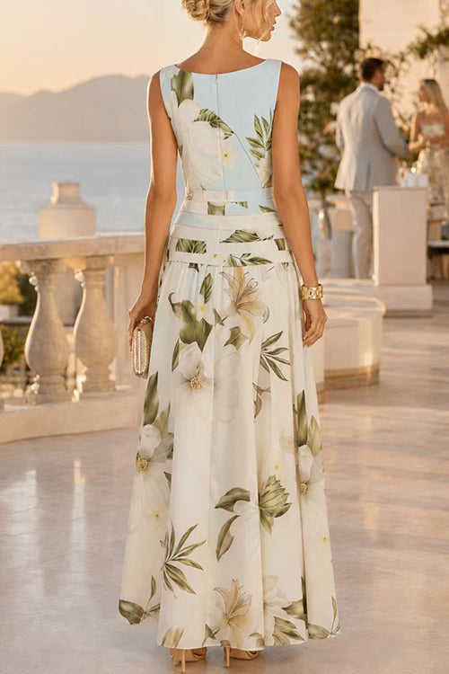 Margot Floral Linen Maxi Dress Yellow 7
