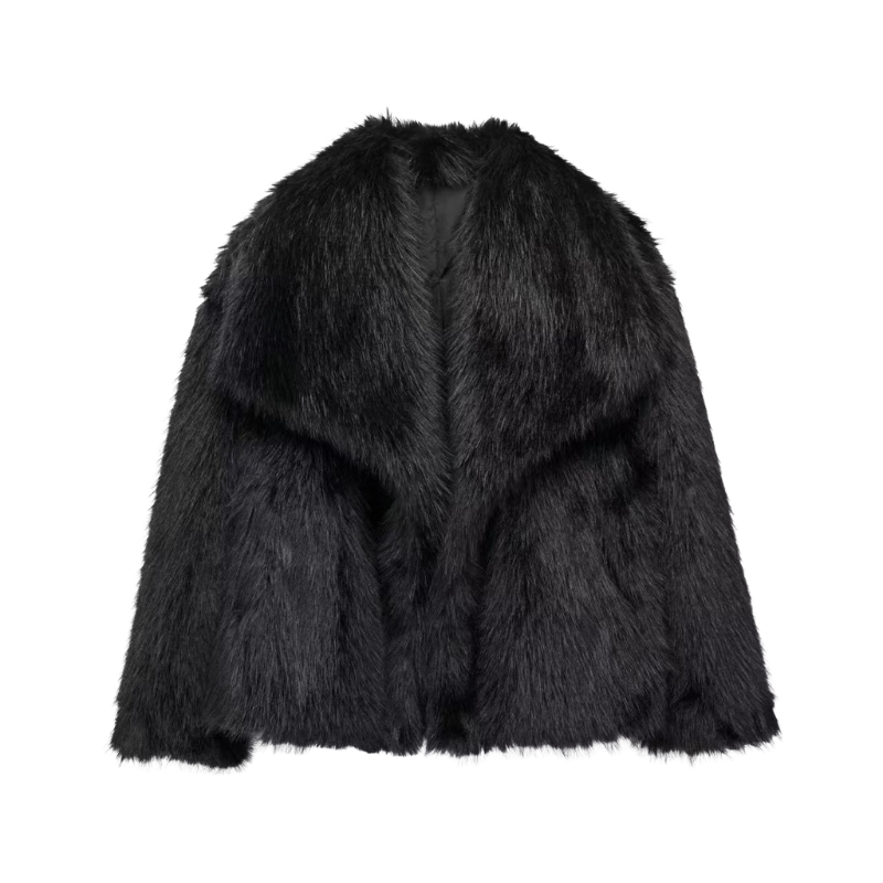 Thalia Oversized Statement Coat Ivory Grey 4