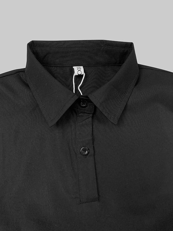 Celestine Pleated Maxi Shirt Dress BLACK 9