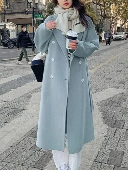 Margot Wool Blend Belted Coat Multi 1