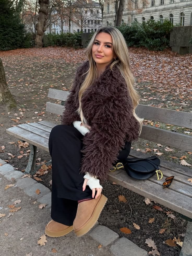 Margot Faux Fur Jacket Brown 1