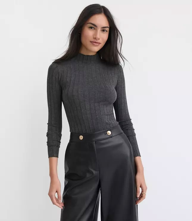 Margot Ribbed Turtleneck Sweater Multi 1