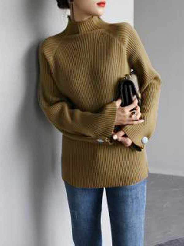 Margot Mock-Neck Sweater Dress BLACK 5