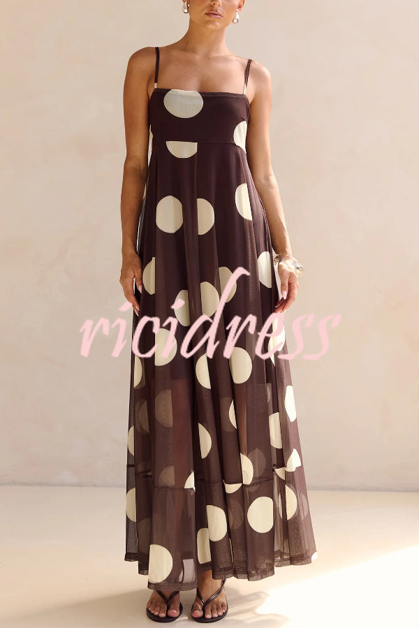 Delphine Mesh Maxi Dress Blue 8