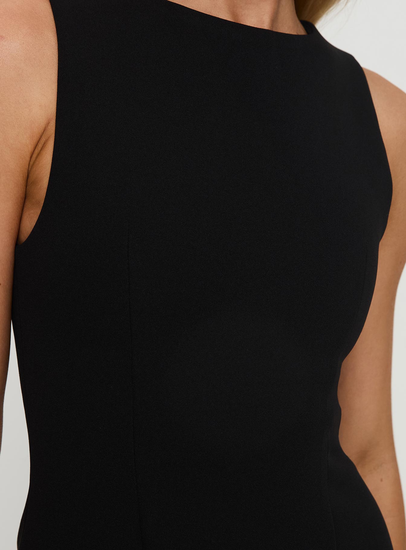 Anse Crepe Mini Dress in Black Black 6