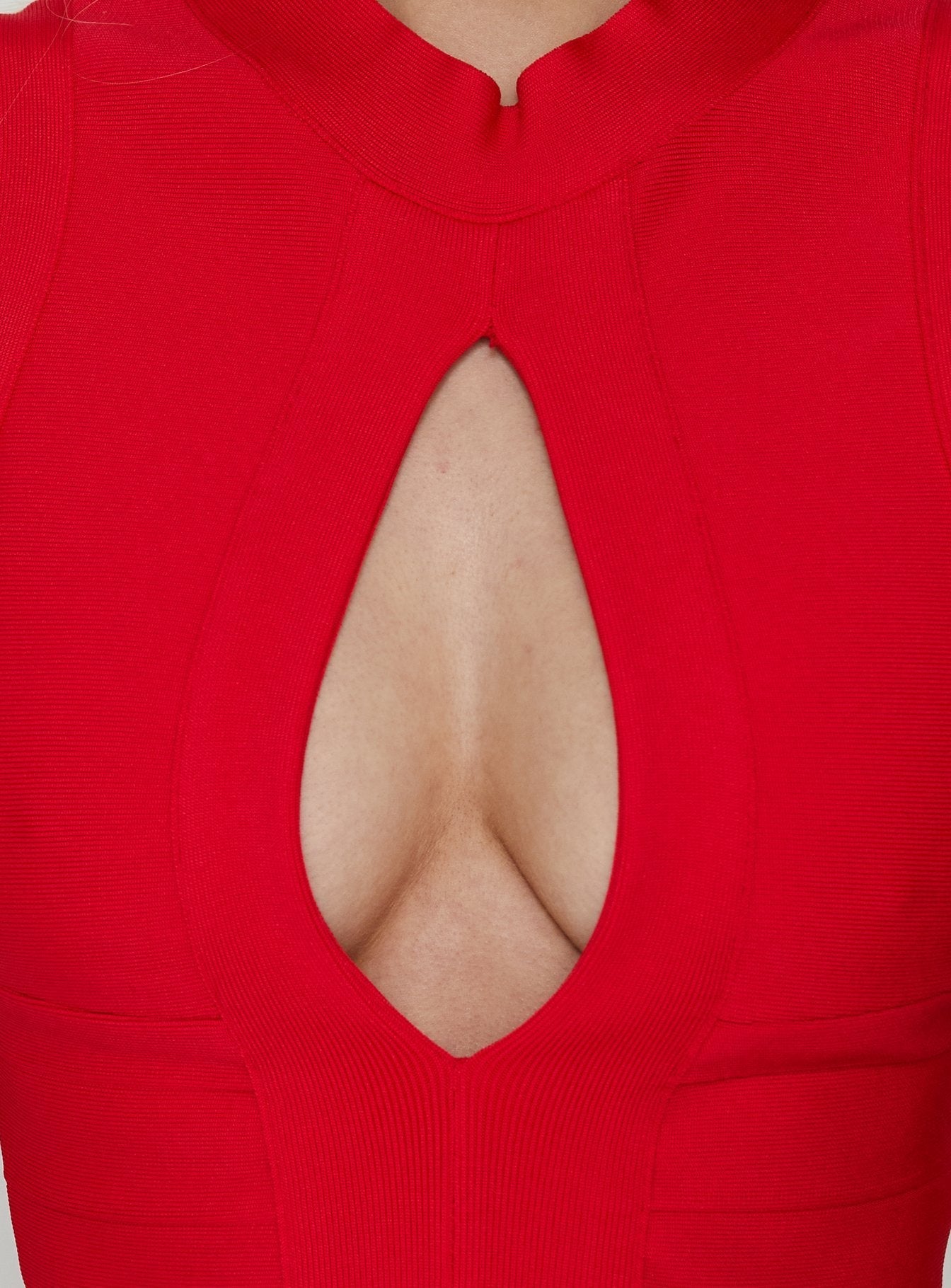 Kimanah Keyhole Bandage Mini Dress Red 6