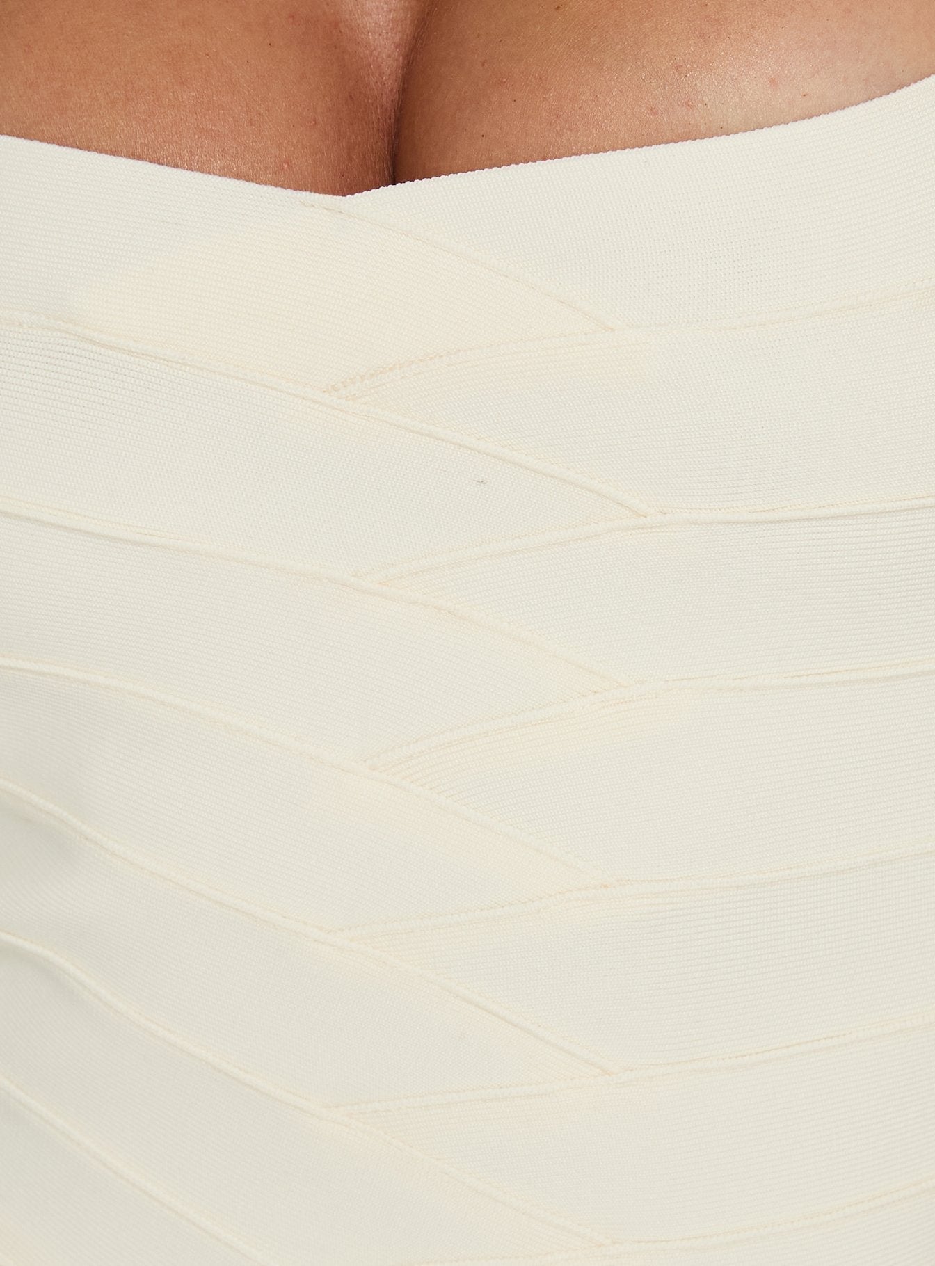 Izabette Halter Bandage Mini Dress in Cream Cream 6