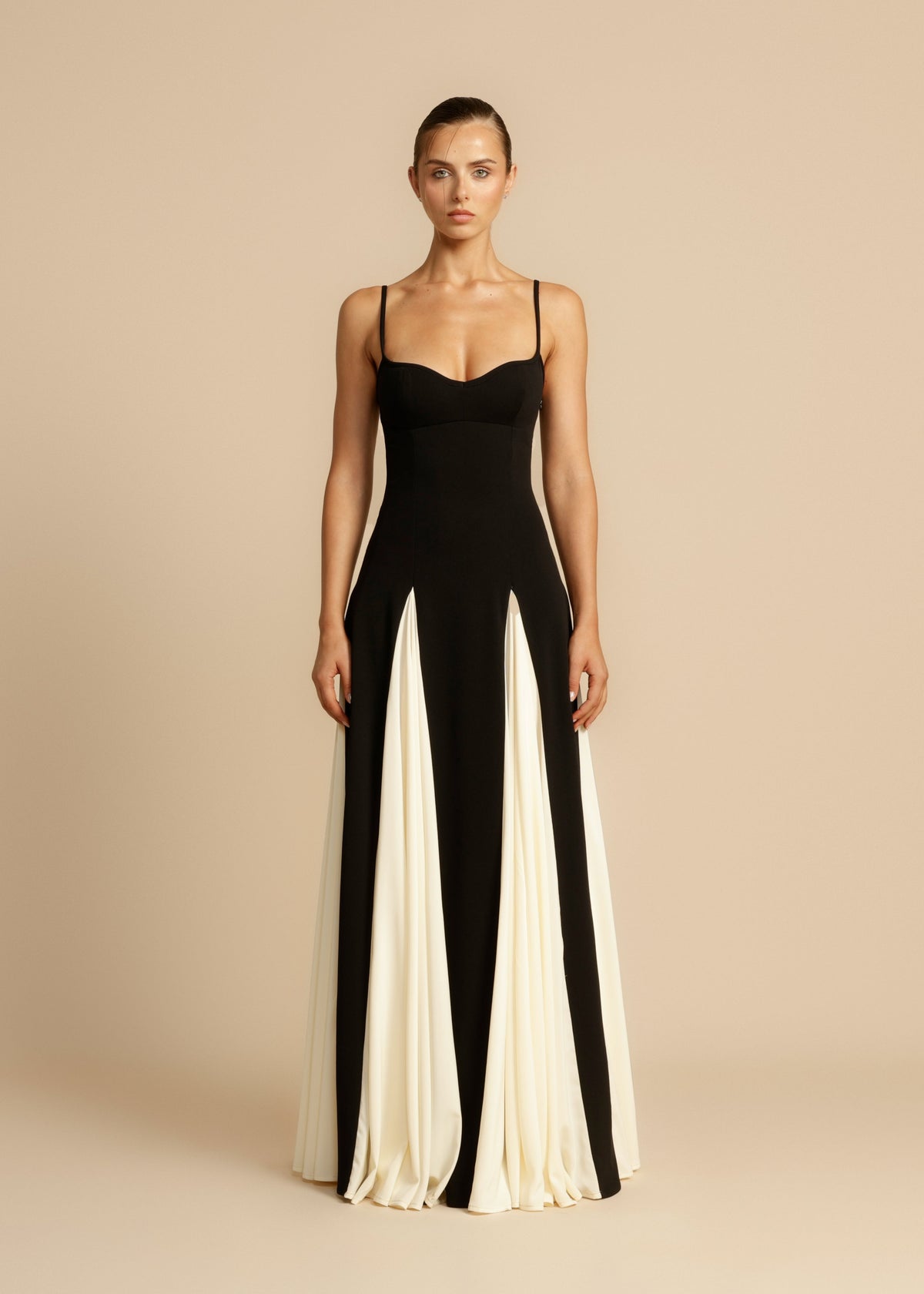 Isabelle Colorblock Satin Maxi Dress Multi 5