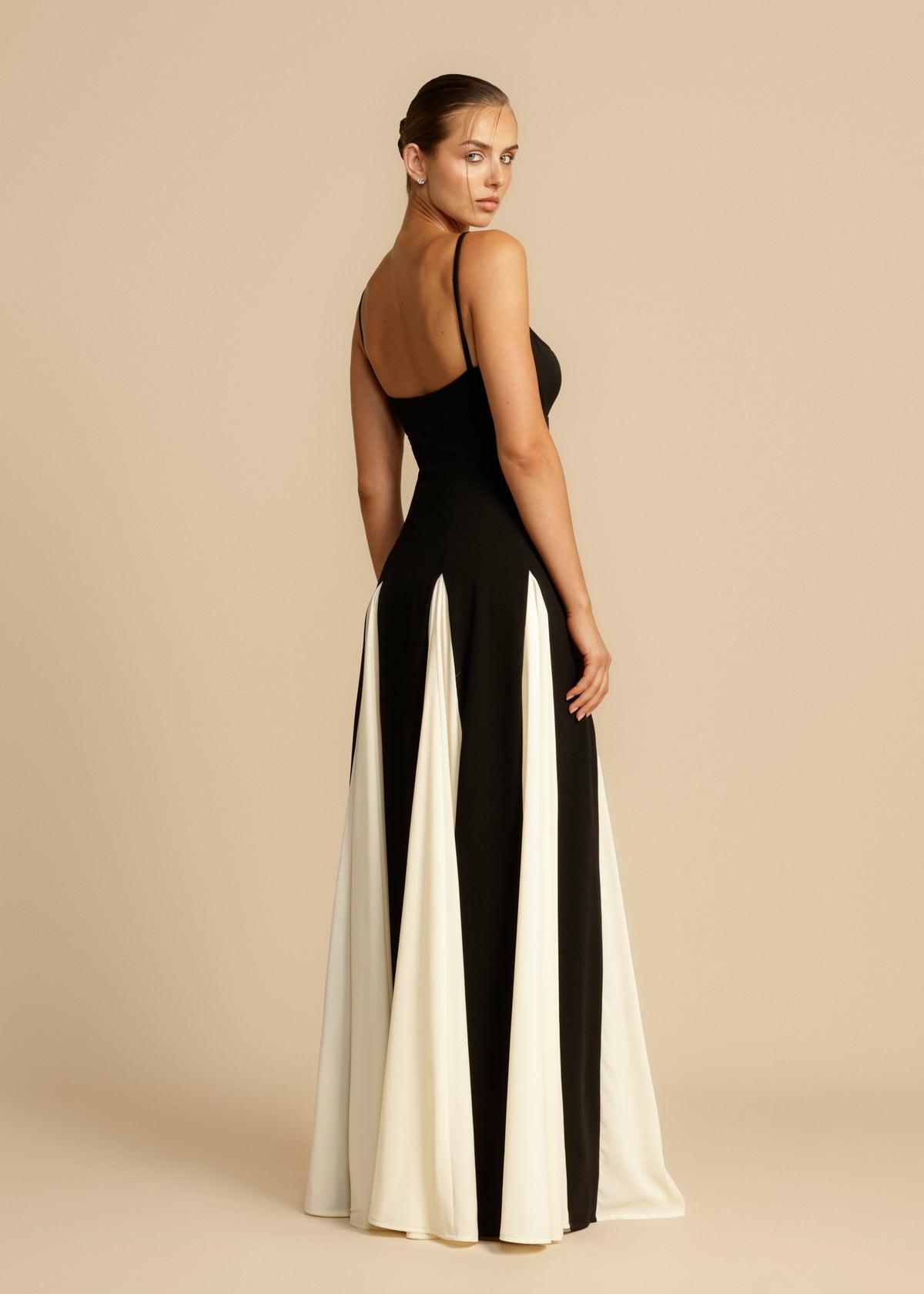 Isabelle Colorblock Satin Maxi Dress Multi 11