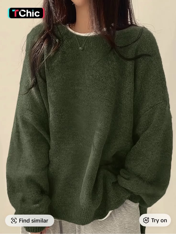 Matilda Crewneck Sweater Olive 1