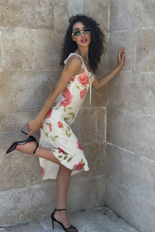 Margot Floral Cami Dress Light Apricot 5