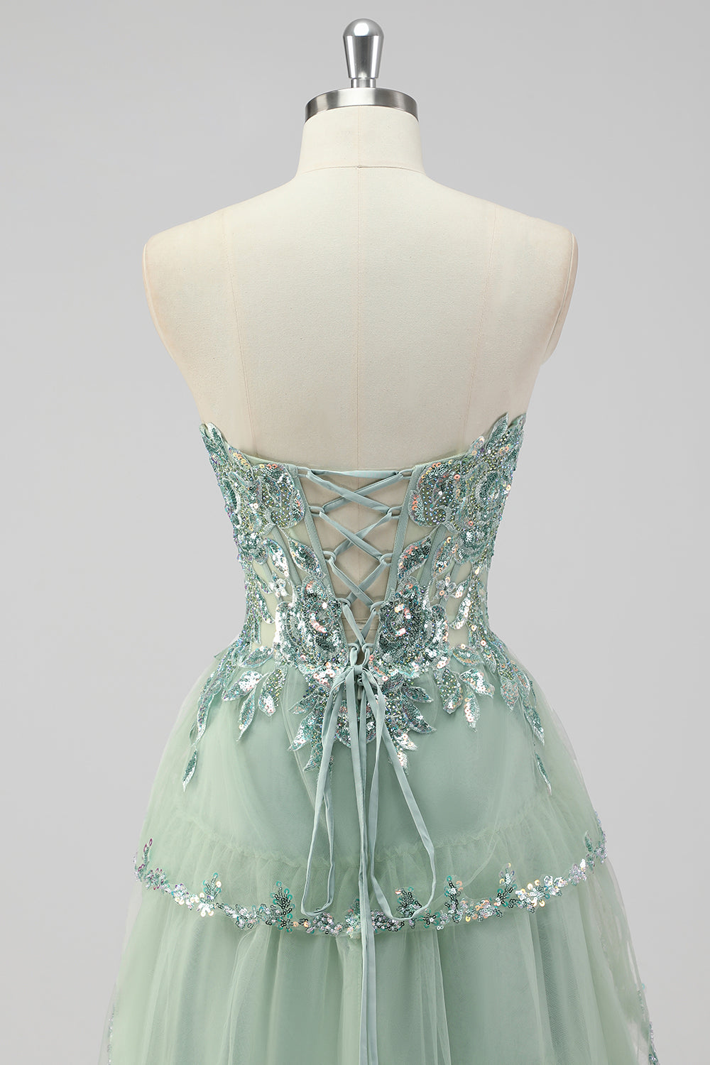 Violetta Sequin Tiered Gown Lavender 7