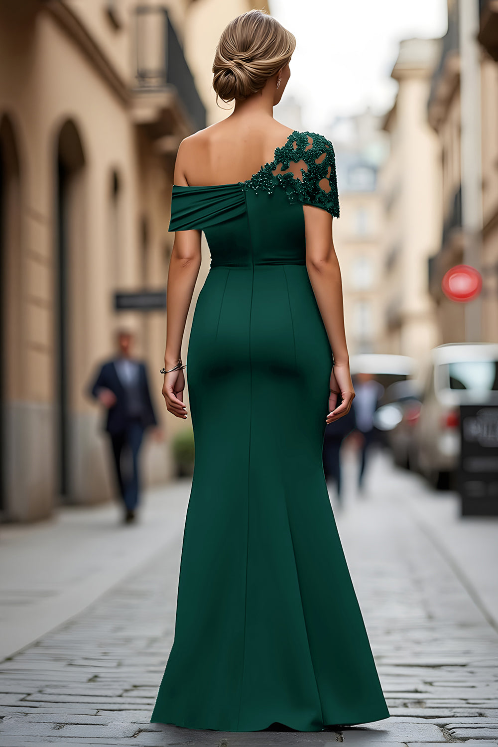 Kira Mermaid Maxi Dress in Black Dark Red 6