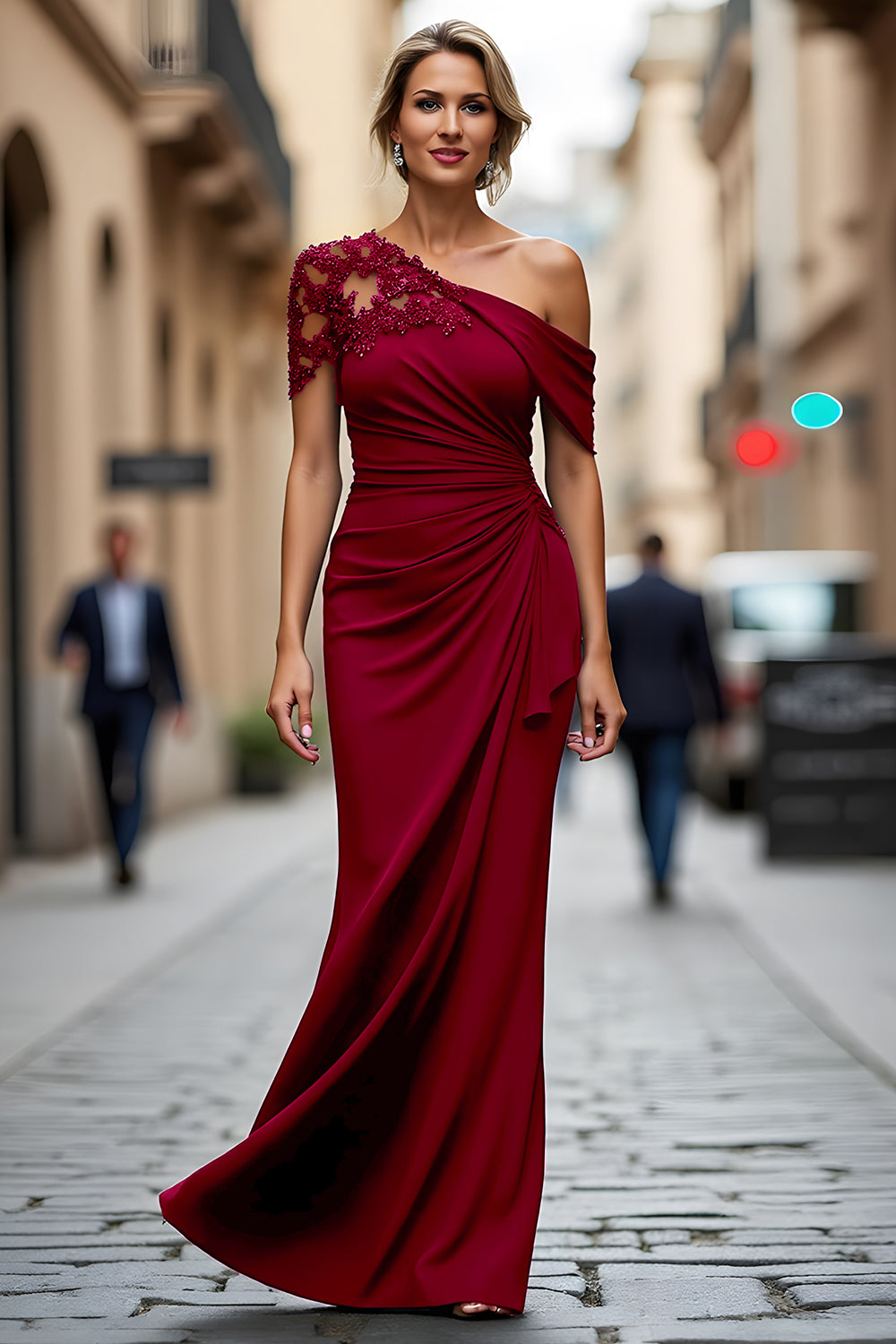 Kira Mermaid Maxi Dress in Black Rust 7