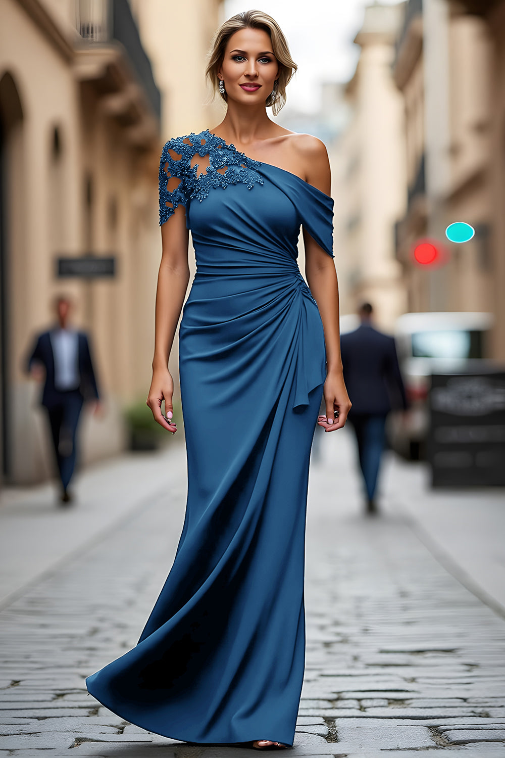 Kira Mermaid Maxi Dress in Black Twilight 9