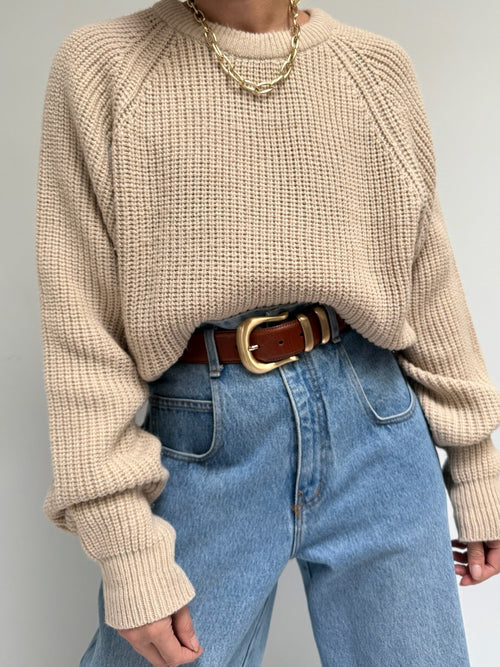 Margot Raglan Knit Sweater Multi 1