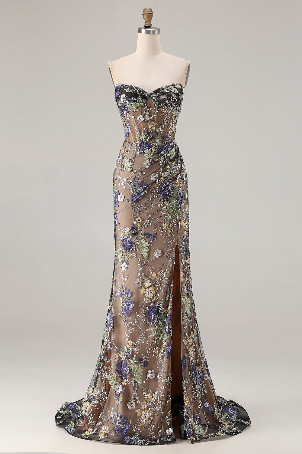 Valentina Sequin Mermaid Gown Black 1