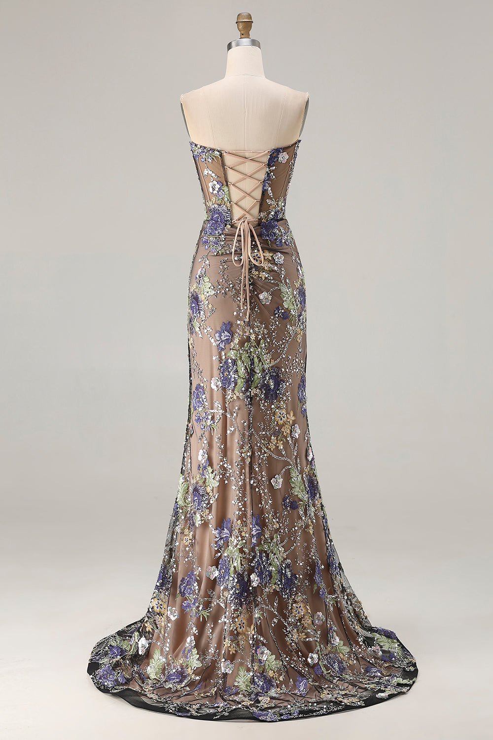 Valentina Sequin Mermaid Gown Lilac 2