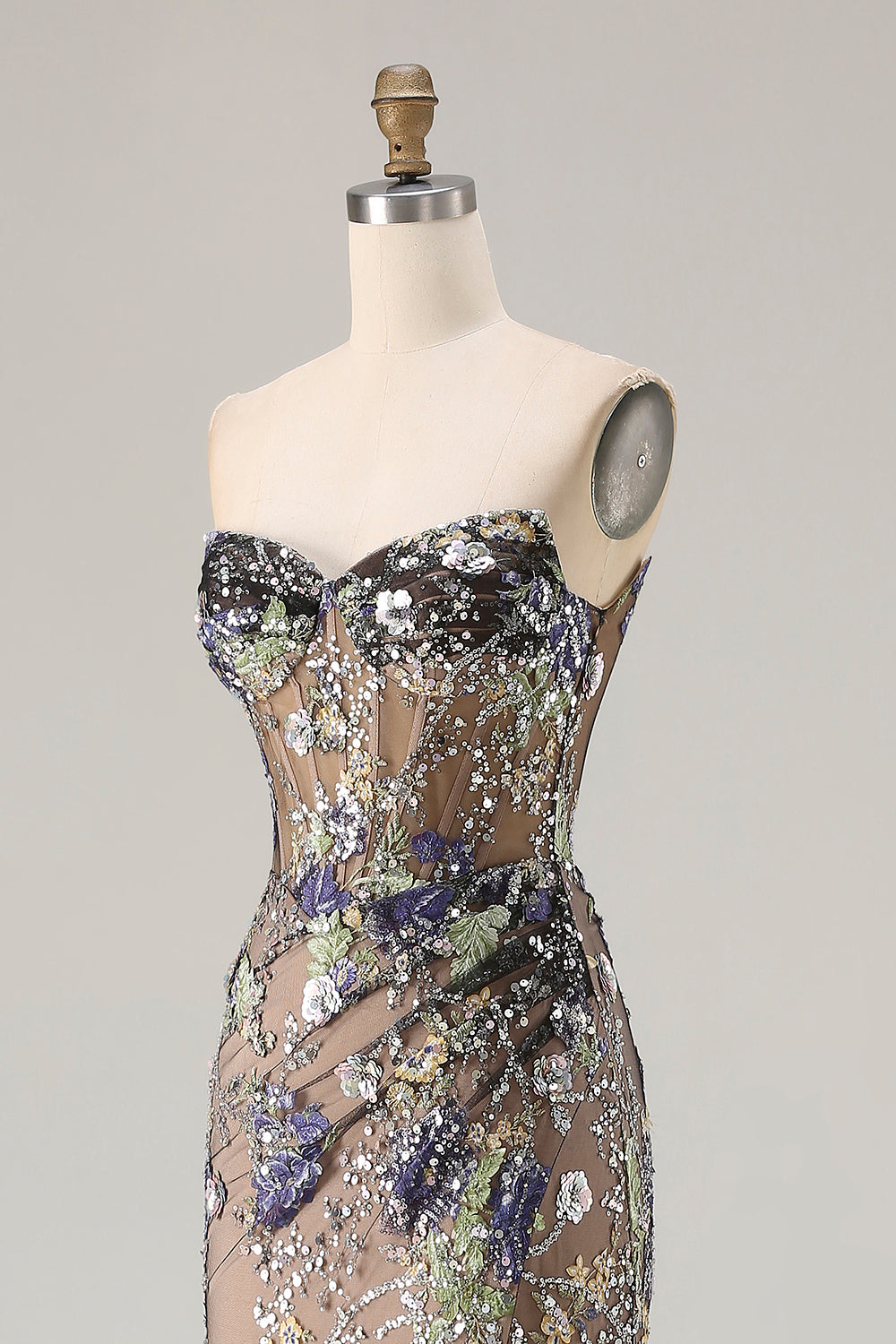 Valentina Sequin Mermaid Gown Lilac 9